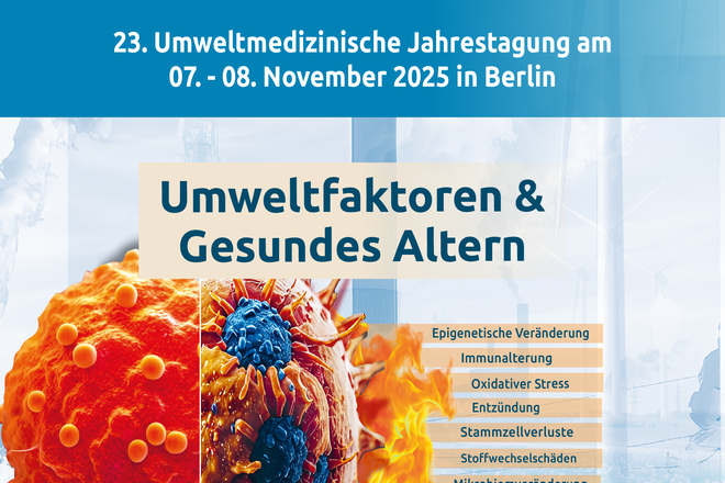Banner Umweltmedizinische Jahrestagung 2025 – Umweltfaktoren und Gesundes Altern 